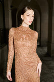 Edina Bronze Embellished Maxi Dress