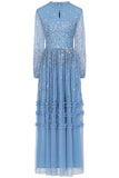 Agnes Sequin Maxi Dress - Powder Blue