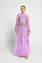 Agnes Sequin Maxi Dress - Pink