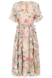 Aisley Floral Print Midi Dress