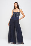 Anika Navy Embellished Three Piece Set