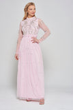 Anita Blush Pink Embellished Maxi Dress
