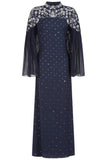 Arna Navy Sequin Maxi Dress
