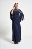 Arna Navy Sequin Maxi Dress