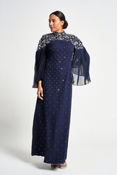 Arna Navy Sequin Maxi Dress