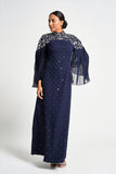 Arna Navy Sequin Maxi Dress