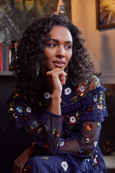 فستان "أفيسا" الماكسي باللون الكحلي