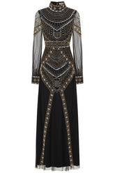 Bertha Embellished Maxi Dress - Black