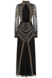 Bertha Embellished Maxi Dress - Black