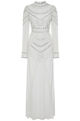 Bertha Embellished Maxi Dress - White