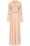 Celia Nude Embellished Maxi Dress