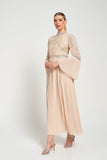 Celia Nude Embellished Maxi Dress