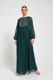 Celyn Green Embellished Maxi Dress