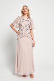 Chloe Blush Floral Embellished Maxi Dress