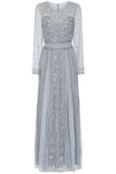 Daphne Grey Embellished Maxi Dress