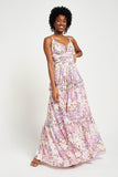 Deia Off White Floral Print Maxi Dress