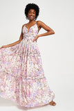 Deia Off White Floral Print Maxi Dress