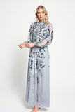 Eiden Grey Embellished Maxi Dress