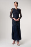 Ellen Navy Embellished Maxi Dress