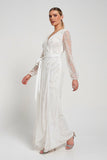 Grace White Embellished Maxi Dress