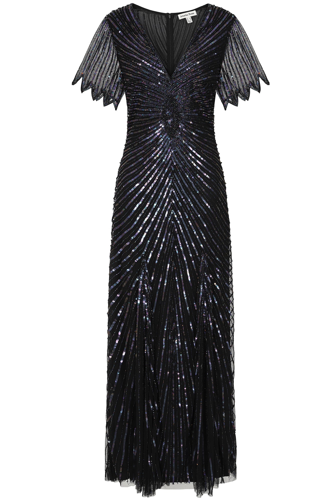 Irene Embellished Maxi Dress - Black