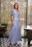 Irene Embellished Maxi Dress - Celestial Blue