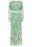 Isabella Green Embellished Maxi Dress