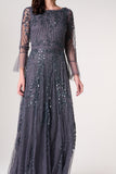 Jora Charcoal Embellished Maxi Dress