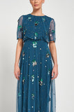 Juniper Teal Embellished Maxi Dress