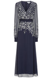 Kaira Navy Sequin Maxi Dress