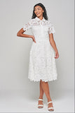 Kalina White Lace Shirt Dress