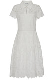Kalina White Lace Shirt Dress