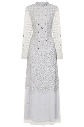 Lucile Grey Embellished Maxi Dress