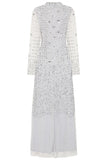 Lucile Grey Embellished Maxi Dress