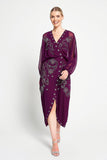 Michelle Purple Embellished Midi Dress