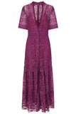 Mila Purple Lace Maxi Dress
