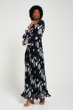 Mira Black Floral Print Maxi Dress
