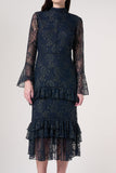 Raina Navy Lace Midi Dress