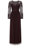 Rheanna Cornelli Sequin Maxi Dress - Burgundy