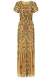 Roberta Gold Embellished Maxi Dress