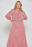 Rosamond Rose Pink Sequin Maxi Dress