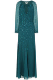 Ruth Green Embellished Maxi Dress