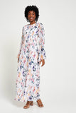 Serena White Floral Print Maxi Dress