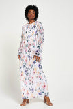 Serena White Floral Print Maxi Dress