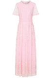 Shirley Sequin Maxi Dress in Blush Pink