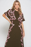 Sienna Olive Floral Embroidered Maxi Dress