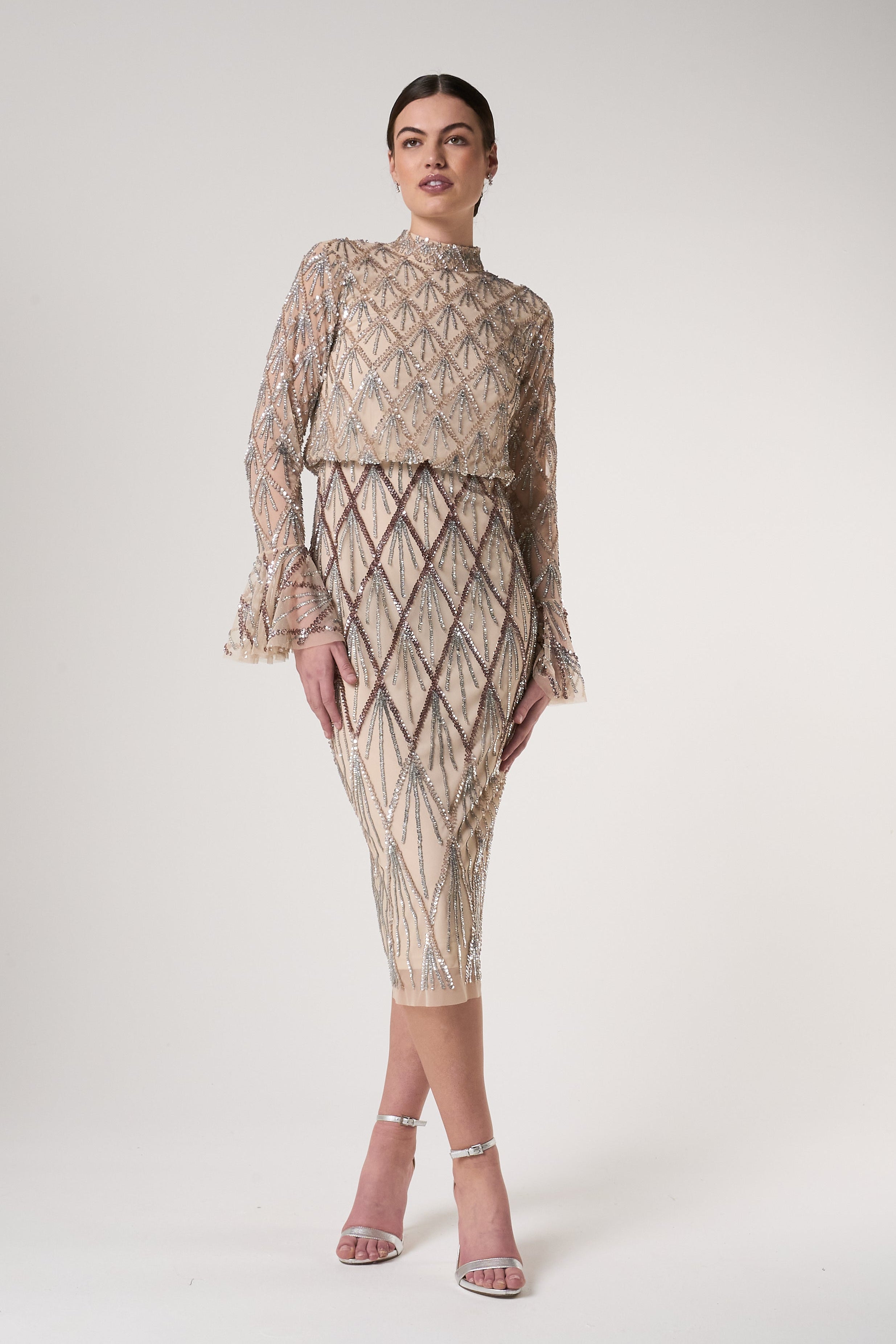 Tabitha Embellished Midi Dress