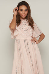 فستان متوسط الطول مزين ومطرز من تانسي بلاش