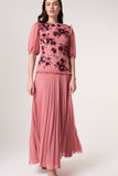 Teresa Pink Floral Embellished Maxi Dress