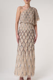 Theodora Embellished One Shoulder Maxi Dress